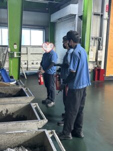 画像：火災訓練を実施しました